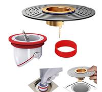 2 Pièces Clapet Anti Odeur Douche FORMVERSITY, 33-40mm Bouchon Anti Odeur Douche 33-39mm Siphon de Sol de Douche, Catcher de Cheveux de Douche Anti-Odeur Drain de Sol Douche, Bouchon Anti Odeur Douche