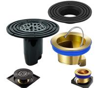 2 Pièces Clapet Anti Odeur Douche FORMVERSITY, Bouchon Anti Odeur Douche | Siphon de Sol De Douche Set avec Joints d’Étanchéité, Anti-Insectes pour Salle de Bain, Cuisine et Sol (33-100mm et 38-100mm)