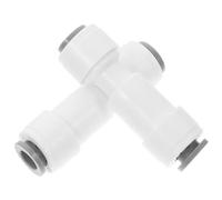 2 Pièces Clapet Anti-retour D’eau à Connexion Rapide en Plastique | Système Domestique, Technologie D’osmose Inverse, Bloque le Reflux, Adaptateur Blanc pour Raccordement