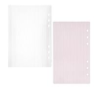 2 Pièces Classeur Acrylique A5 à 6 Anneaux, Couverture Rigide | Transparent Cristal, Design Détachable, Protège les Pages des Éclaboussures, pour Réunions et Classe