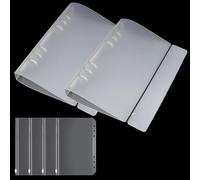 2 Pièces Classeurs à Anneaux pour Format A5 Plastique Transparent