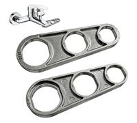 2 Pièces arboteuse pour Robinet et Aérateur, 6 Tailles pour l'Ajustement du Débit d'Eau M16/M18/M20/M22/M24/M28, Clé Mousseur Robinet en Alliage de Zinc pour Buse de Mélange