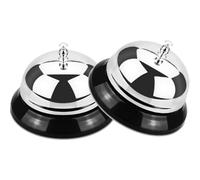 2 Pièces Cloche de Service Rétro en Métal, Sonnette Portable | Son Clair et Puissant, Stabilité sur Table, pour Bar, Enseignants, Élèves, Jeux D’garçon Fille