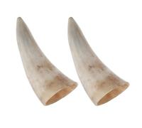 2 Pièces Cne à Boire Viking en Corne Naturelle, Style Vintage | Tasse en Cuivre Pur, Finition Polie, Aspect Rustique, pour Vin, Café, Tables et Foires