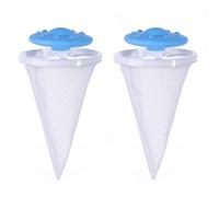 2 pièces collecteur de poils d ' animaux et de peluches réutilisable pour Machine à laver mailles flottantes à linge filtre à cheveux et à peluches dissolvant de Machine à laver