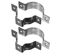 2 Pièces Collier de Serrage Mural en Alliage D'aluminium | Support Rigide, Montage Facile et Résistance à Corrosion, pour Gouttières et Conduits de Drainage Noirs