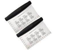 2 Pièces Coupe Pâte en Acier Inoxydable, Manche Antidérapant Noir | Raclage et Découpe de Pâte, Lame Robuste pour Croûtes, Usage Grill et Plaque Fonte