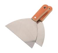 2 Pièces Couteau à Enduire en Fer à Lame Courbe, Manche Bois, 6 pouces | Acier Épaissi, Prise Antidérapante, Application Lisse, Épouse les Angles Muraux sans Rayures ni Irrégularités