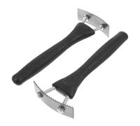 2 Pièces Couteau à Gratter L'écorce, Écorceur de Bois Foncé | Outil Manuel Robuste, Poignée Ergonomique Antidérapante, Petits Dents Métalliques, pour Vergers et Entretien