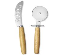 2 pièces Couteau à Pizza, Roulette à Pizza, Coupe-pizza Professionnel, Couteau à Pizza en Acier Inoxydable, Convient pour les pâtisseries, le pain, les pizzas, les fromages à pâte molle et dure.