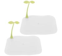 2 Pièces Couvercle de Drain de Plancher en Silicium Étanche Blanc | Floor Drain Cover, Capte Aliments et Cheveux, Nettoyage Facile, pour Angles Muraux et Baignoire