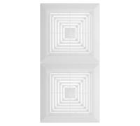 2 Pièces Couvercle de Grille D'aération Salle de Bain ABS 9 Pouces | Remplacement pour Plafond ou Mur, Montage Rapide, Bords Lisses, Réduit L'humidité, pour Bureaux et Buanderies