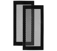 2 Pièces Couvercle de Ventilation de Sol en Silicone Noir 4x10 | Affleurant, Entretien Facile, pour Mobile Home et Camping-car, Protège Poussière et Débris