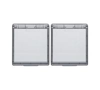 2 Pièces Couvercle D'interrupteur Type 86 Noir en Plastique | Dos Adhésif, Protection L’humidité, Usage Intérieur, Cuisines Commerciales, Design Discret
