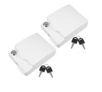 2 Pièces Couvercle Étanche pour Prise Murale 86 Type, Plastique | Protection Imperméable et Anti-éclaboussures, Style Encastré Moderne, avec Clés, pour Prises et Interrupteurs