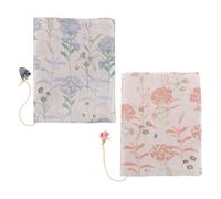 2 Pièces Couverture de Carnet en Tissu, Protection Faite Main | Série Whisper de Printemps, Usage Polyvalent pour Cahiers et Dossiers, Toucher Délicat et Style Simple