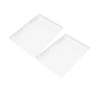 2 Pièces Couverture de Classeur A6 en Acrylique Dépoli à 6 Anneaux | Finition Transparente Mate, Bords Arrondis, Inserts Apparents, Protection des Pages, pour Planification Quotidienne