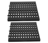 2 Pièces Couverture de Tranchée de Drainage en Plastique Noir | Grille à Structure Précise, Résistante aux Intempéries, Appui Stable, pour Sorties D'égout et Drains au Sol