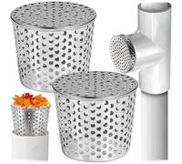 2 Pièces Crapaudine de Gouttière Grille 90-110mm, Crapaudine Gouttière | Gouttière Anti Feuilles Filtre de Descentes en Acier Inoxydable pour Maison Avant-Toit Fossé Égout pour Éviter les Blocages