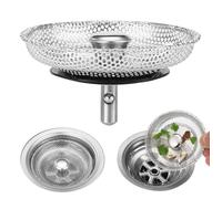 2 Pièces Crépine d'évier de Cuisine, 304 Inoxydable Filtre Évier Cuisine, Bouchon Evier Cuisine, Bonde à Panier Filtre QIEDOVIEY