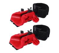 2 Pièces Crochet de Ceinture Auto-verrouillant, Rouge | ABS et Métal, Clip Rapide à Taille, Maintien Courbé, pour Électriciens sur Chantier