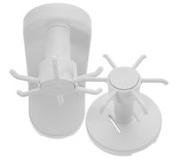 2 Pièces Crochet Mural Rotatif 360° à Six Griffes Blanc | Fixation Autocollante sans Perçage, Plastique ABS, Installation sous Meuble, pour Cuillères Doseuses et Couverts