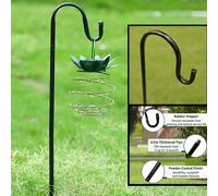 2 pièces Crochets de berger pour jardin extérieur - Piquets de sol en métal robuste de 32/48 pouces, pour suspendre des plantes, mangeoires à oiseaux, lanternes, paniers, lumières solaires, carillons 
