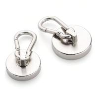 2 pièces Crochets magnétiques robustes avec clip rapide - Aimants en néodyme de 8 lb, design rotatif, convient pour barbecue, cuisine, garage et utilisation en croisière, saison printanière Taille Uni