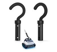 2 Pièces Crochets pour Robot Piscine pour Manche Télescopique, Accessoire Piscine, Crochet de Récupération pour Aspirateur Piscine, Robot Nettoyeur Piscine, Nettoyage Sous l’Eau Noir, Entretien