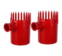 2 Pièces Cueille-Baies en Plastique Rouge Panier et Peigne | Prise Ergonomique Compacte, Récolte Douce des Myrtilles et Groseilles, Outil Pratique pour Jardins, Arbustes et Vergers