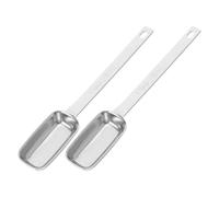 2 pièces Cuillère Doseuse 15ml en Acier Inoxydable, Long Manche la | Bol Rectangulaire pour Bocaux Profonds, Surface Polie, Liquides et Épices Sèches, Rinçage Rapide