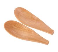 2 Pièces Cuillère Doseuse en Bois pour Café et Thé, Petite | Mesurette Alimentaire Compacte, Usage Bureau et Voyage, Résistante à L'usure, Mélange et Service Précis