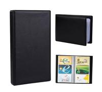 2 Pièces De Collection De Cartes De Visite En Cuir Noir, Clip De Stockage De Cartes Multifonction, Réutilisable, Livre De Rangement De Sacs De Cartes Pratiques.