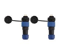 2 pièces de connecteur d’Aviation étanche IP68 SD16, Prise Femelle et fiche mâle SD16 avec Filetage G3/8, connecteur étanche résistant aux Hautes températures pour Une Utilisation (Écrou arrière SD16