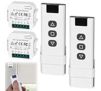 2 pièces de contrôle radio pour volets roulants, télécommande intelligente compatible avec interrupteur radio 230 V pour volets roulants, auvents, interrupteur radio composé de télécommande RF +