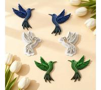2 pièces de découpoirs en argile polymère en forme d'oiseau colibri volant, moules réutilisables en plastique pour la fabrication de bijoux bohèmes DIY, l'artisanat en argile polymère et la résine 2pc