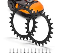 2 pièces de pointes pour robot tondeuse pour Worx Landroid S/M, pointes pour robot tondeuse avec 14 vis, robot tondeuse taille de roue 205 mm, trous de vis encastrés déburrés, pour accessoires de