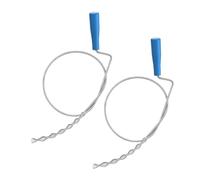 2 Pièces Déboucheur de Canalisations en Acier Outil de Crochet | Kit de Nettoyage Polyvalent, Usage Sûr et Simple, Argenté, pour Évier, Toilettes et Tuyaux Obstrués