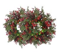 2 Pièces Décorations de Couronne de Noël Ambiance Noël en Soie PE | Look Chic et Festif, Réutilisable et Facile à Suspendre, pour Salon et Photo