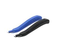 2 Pièces Dégrafeuse Manuelle en Abs, Pince Compacte Bleu Noir | Retrait Simple des Agrafes, Prise Facile, Format Portable, Usage Sûr, pour Bureau et École