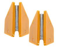 2 Pièces Délinéateurs de Garde-corps Réfléchissants | Polycarbonate Plastique et Fer, Visibilité Élevée, Usage Deux Côtés de Route, Style Épuré