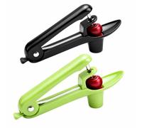 2 Pièces Dénoyauteur de cerises, Dénoyauteur de Cerises et Olives | Dénoyauteur de Cerises et Prunes, Gain de Temps et Efficace, Convient Aux Petits Fruits Et Baies (Vert Et Noir)
