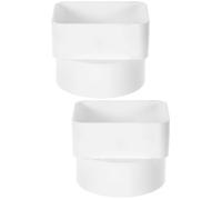 2 Pièces Déviateur D'eau pour Gouttière Carrée, Raccord ABS Beige | Canalise L'eau de Pluie, Collecte, Limite les Dégâts, Compatible Tube Rond et Canalisation