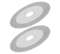 2 Pièces Disques de Coupe Diamantés 100mm, Carborundum, pour Verre | Tronçonnage de Jade et Pierre, Alésage Spécial pour Meuleuse, Matrice Acier Manganèse