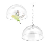 2 pièces Dôme de Protection pour Mangeoires à Oiseaux,Diamètre 30cm Couverture de Pluie Transparente Anti Écureuils Idéal,avec des Chaînes,pour Le Jardin et la Terrasse