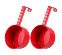 2 Pièces Doseur en Fer Rouge, Poignée Suspendue | Format Compact, Surface Lisse, Conception Monobloc, Adapté aux Bidons, Placards, Buanderie et Repas Quotidiens