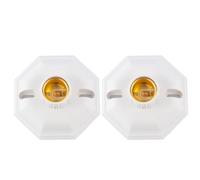 2 Pièces Douille de Lampe E27 Octogonale à Vis, 250 V 6 A, Blanche | PP et Cuivre, Bornes à Vis, Installation Simple, Usage Maison ou Restaurant, Base Pratique