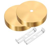 2 pièces Douille Suspendre en Laiton, Support Plafonnier Rond Vintage DIY | Plaque de Montage pour Ventilateur de Plafond, Rosace Décorative, Cache-Fils Électriques Matériel Inclus