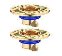 2 pièces Drain de de Rond en cuivre crépine de Ronde égouttoir Anti-Odeur couvercles de crépine de Facile à Installer antiblocage Fuite Attrape-Cheveux Facile de