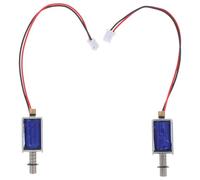2 Pièces Électroaimant Solénoïde Dc 12v à Pousser-tirer, Compact | Opération Stable, Positionnement Rapide, pour Contrôle D'automatisation et Systèmes de Communication, Argenté